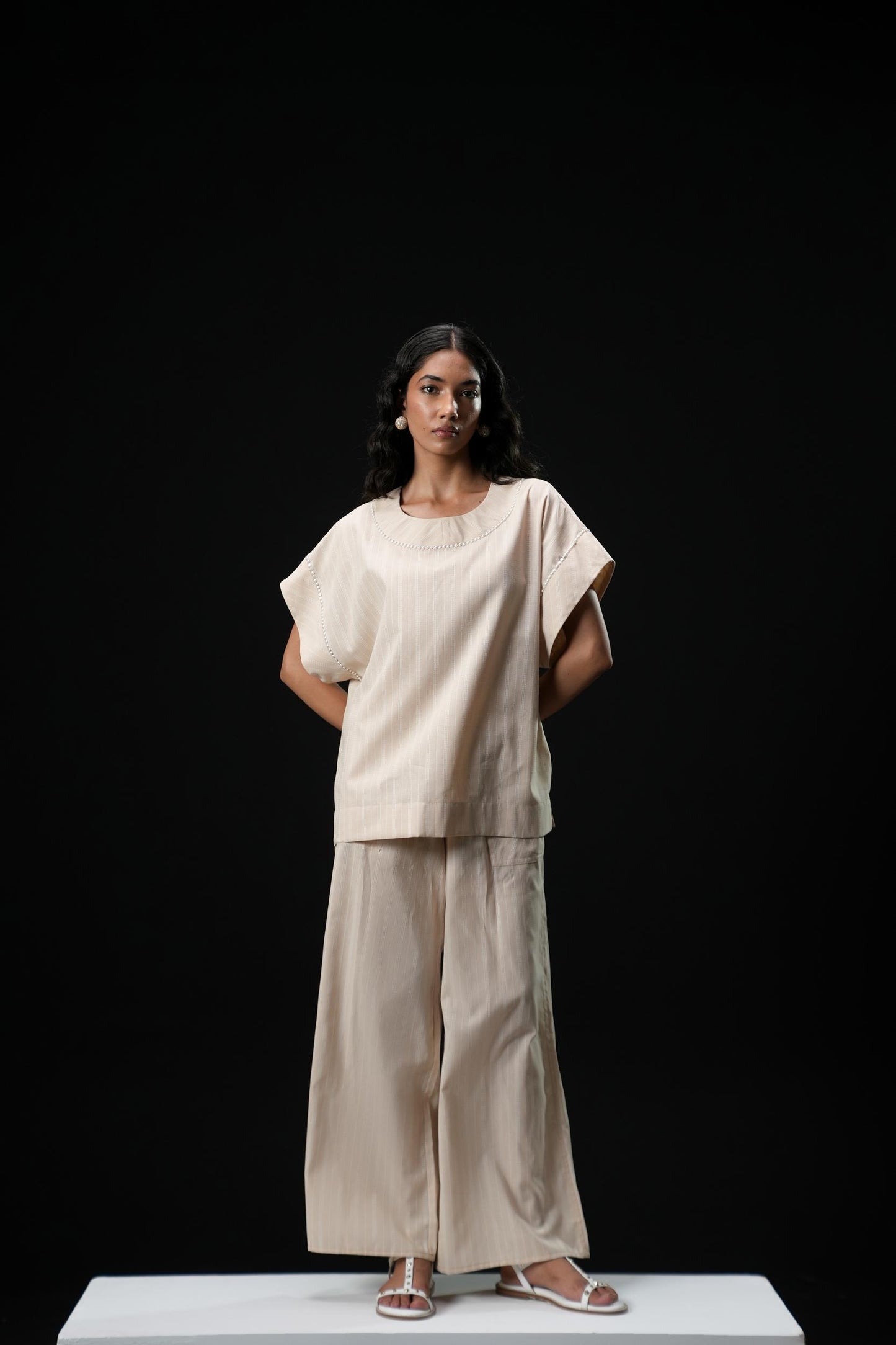 Pin Striped Linen Coord Set