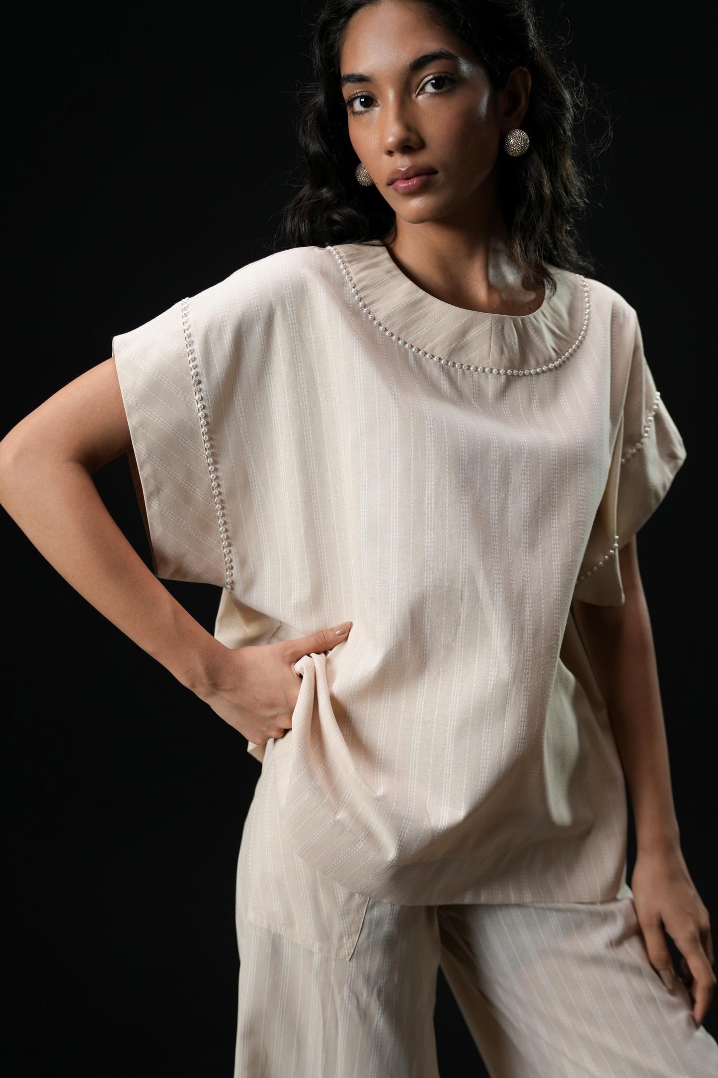 Pin Striped Linen Coord Set