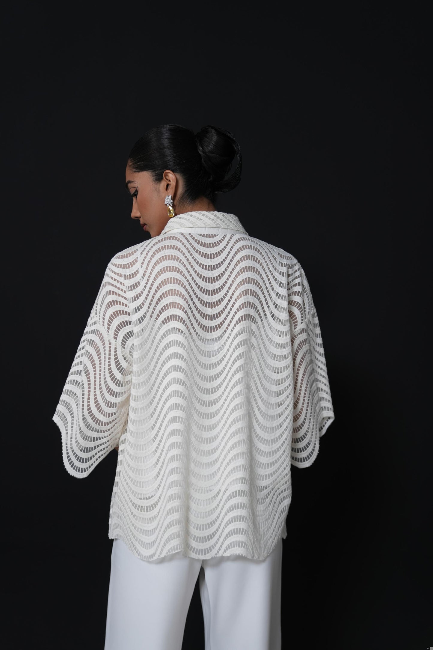 Crinkled free flowing shirt