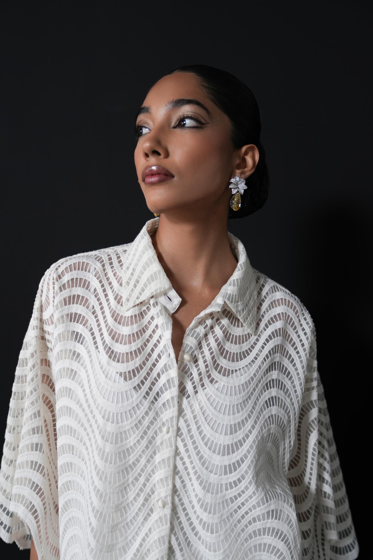 Crinkled free flowing shirt